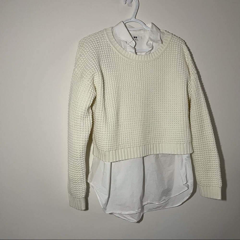 Forever 21 cropped cream cardigan
